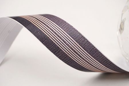 Коричнева та бежева плетена стрічка з багатосмуговим візерунком_AI